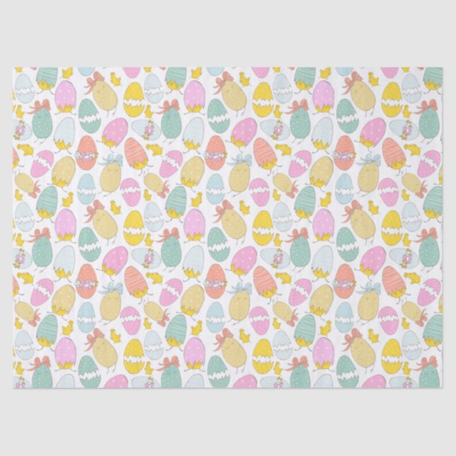 Papel De Seda Teste padrão bonito bonito do presente da galinha (Frente )