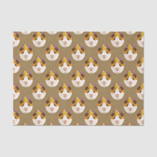 Papel De Seda Teste padrão bonito da cobaia do aniversário