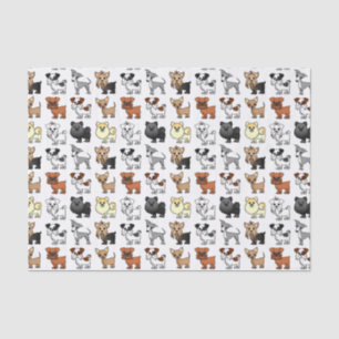 Papel De Seda Teste padrão bonito da raça do cão de brinquedo