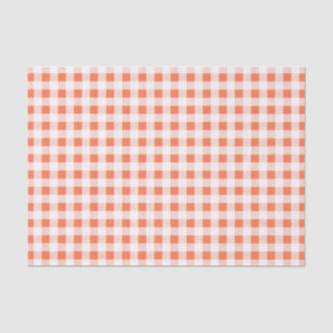 Papel De Seda Teste padrão branco alaranjado do guingão