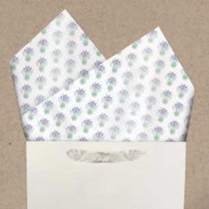 Papel De Seda Teste padrão caseiro da lavanda da aguarela do