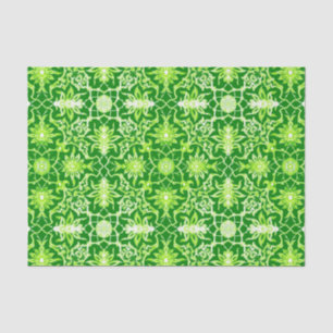 Papel De Seda Teste padrão chinês de Nouveau da arte - verde