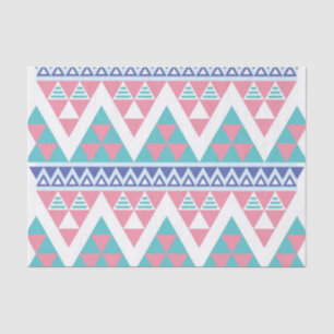 Papel De Seda Teste padrão colorido asteca tribal