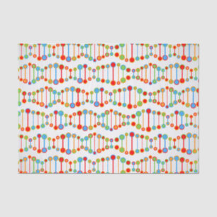 Papel De Seda Teste padrão colorido da estrutura do ADN