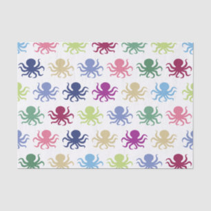 Papel De Seda Teste padrão colorido do polvo