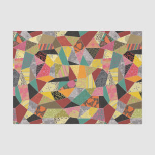 Papel De Seda Teste padrão colorido dos retalhos da edredão