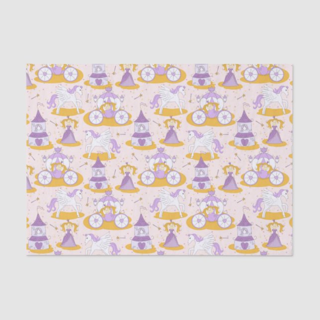 Papel De Seda teste padrão com uma princesa (Frente )