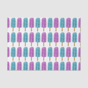 Papel De Seda Teste padrão congelado azul & roxo do verão do p