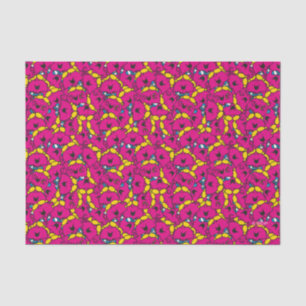 Papel De Seda Teste padrão cor-de-rosa brilhante pequeno da
