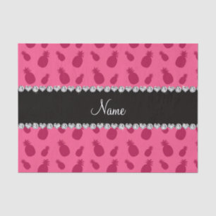 Papel De Seda Teste padrão cor-de-rosa conhecido personalizado