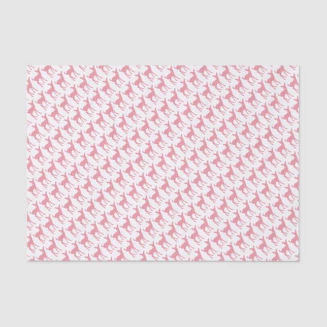 Papel De Seda Teste padrão cor-de-rosa dos cervos (Frente )