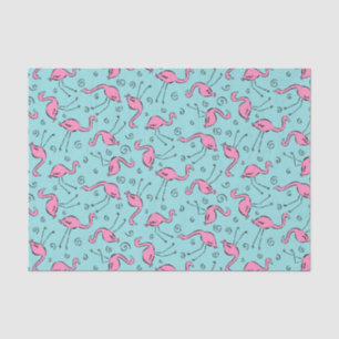 Papel De Seda Teste padrão cor-de-rosa dos flamingos