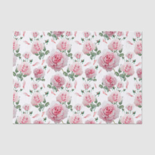 Papel De Seda Teste padrão cor-de-rosa dos rosas do Scatter