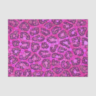 Papel De Seda Teste padrão cor-de-rosa fluorescente da chita