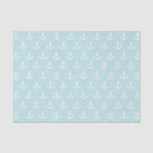 Papel De Seda Teste padrão da âncora do azul e do branco de p