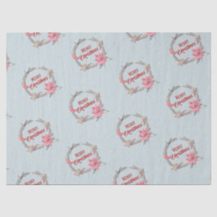 Papel De Seda Teste padrão da grinalda do feriado do Feliz Nata