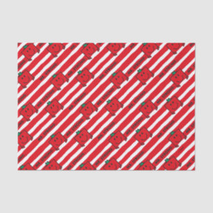 Papel De Seda Teste padrão das listras do vermelho do Sr. Forte