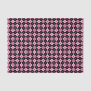 Papel De Seda Teste padrão de Argyle no preto e no rosa