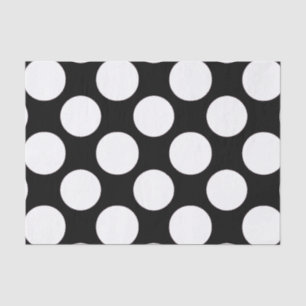 Papel De Seda Teste padrão de bolinhas branco preto moderno