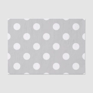 Papel De Seda Teste padrão de bolinhas cinzento