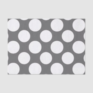 Papel De Seda Teste padrão de bolinhas moderno do branco