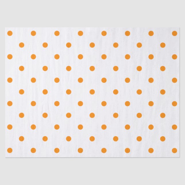 Papel De Seda Teste padrão de bolinhas pequeno: Alaranjado (Frente )