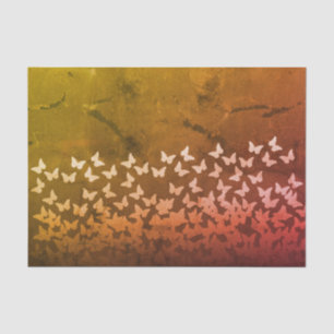 Papel De Seda Teste padrão de borboletas amarelo, marrom,