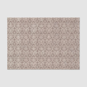 Papel De Seda Teste padrão de Brown do damasco