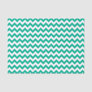 Papel De Seda Teste padrão de Chevron da cerceta