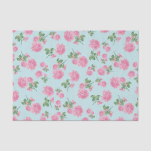 Papel De Seda Teste padrão de flor cor-de-rosa dos rosas na