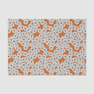 Papel De Seda Teste padrão de flor do art deco - creme na