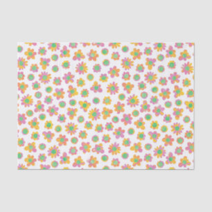 Papel De Seda Teste padrão de flor multicolorido