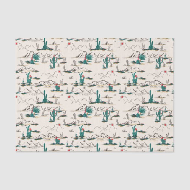 Papel De Seda Teste padrão de florescência dos Succulents (Frente )