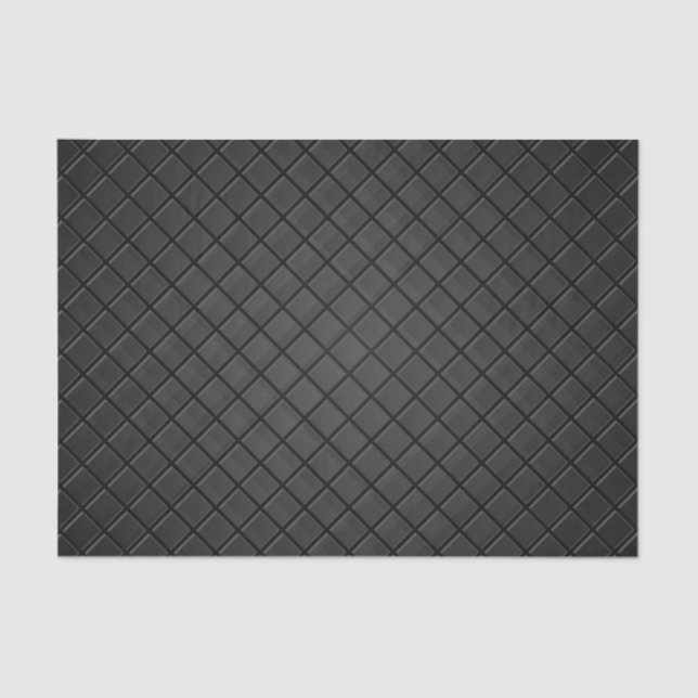 Papel De Seda Teste padrão de grade do quadrado preto (Frente )