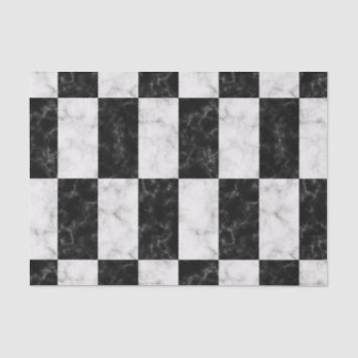 Papel De Seda Teste padrão de mármore preto e branco corajoso
