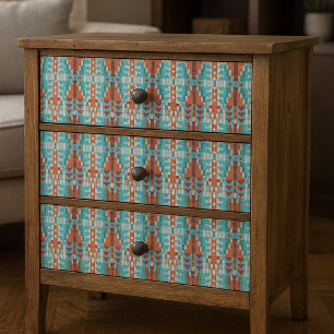 Papel De Seda Teste padrão de mosaico alaranjado queimado