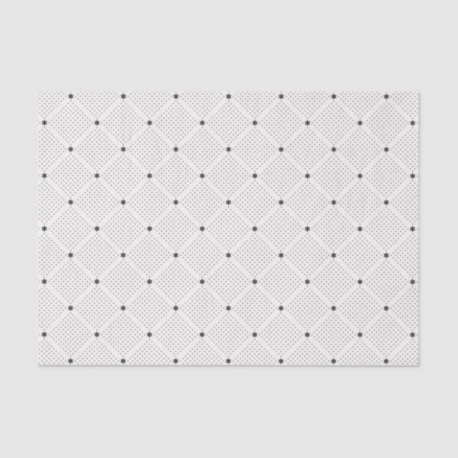 Papel De Seda Teste padrão de pontos pequeno branco preto (Frente )