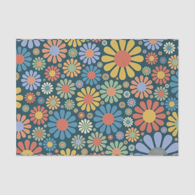 Papel De Seda Teste padrão de Retro/70s (Frente )