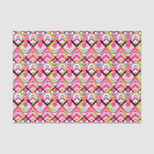 Papel De Seda Teste padrão de ziguezague cor-de-rosa tirado mã