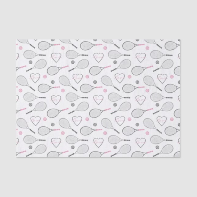 Papel De Seda Teste padrão do amor do tênis (Frente )
