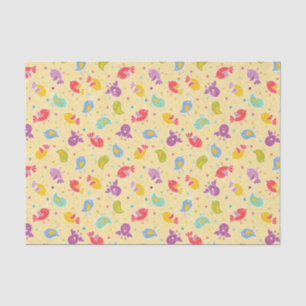 Papel De Seda Teste padrão do bebê com pássaros bonitos