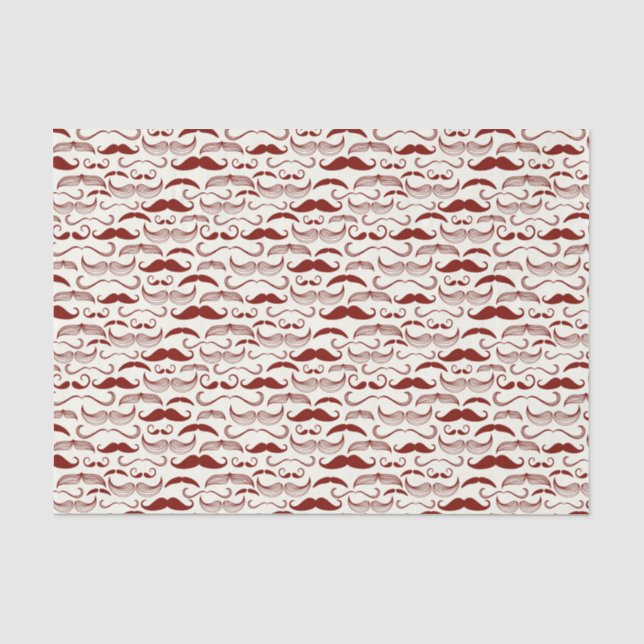 Papel De Seda Teste padrão do bigode, estilo retro 3 (Frente )