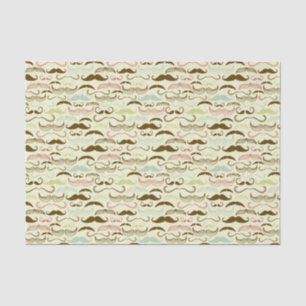 Papel De Seda Teste padrão do bigode, estilo retro 4