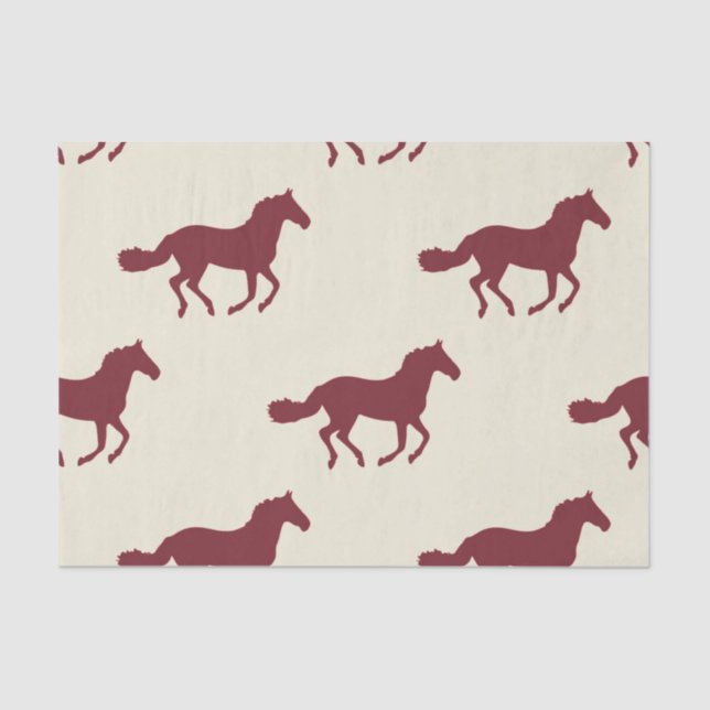 Papel De Seda Teste padrão do cavalo (Frente )