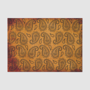 Papel De Seda Teste padrão do couro do vintage de Paisley do