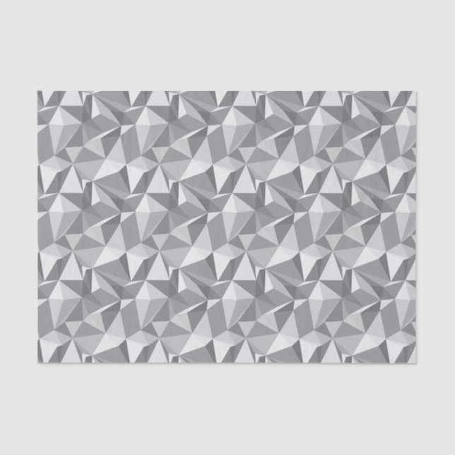 Papel De Seda Teste padrão do diamante - polígono abstrato (Frente )