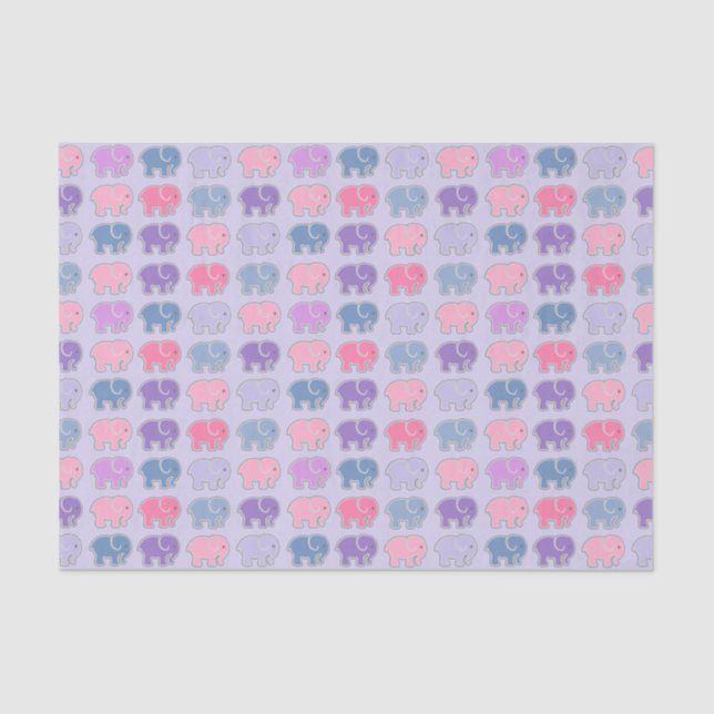 Papel De Seda Teste padrão do elefante (Frente )