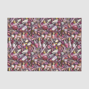 Papel De Seda Teste padrão do estúdio do prego