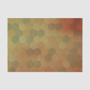 Papel De Seda Teste padrão do favo de mel do hexágono do vinta