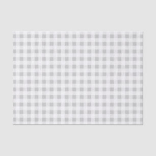 Papel De Seda Teste padrão do guingão do branco cinzento